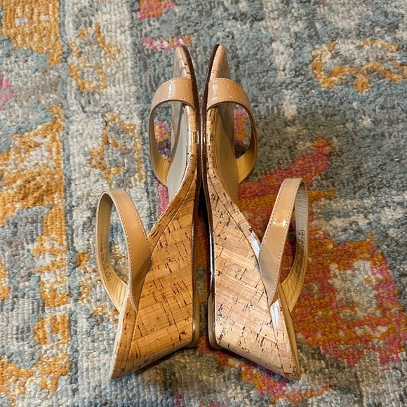 Stuart Weitzman Aleena 50 Nude Cork Wedges - Picture 5 of 8